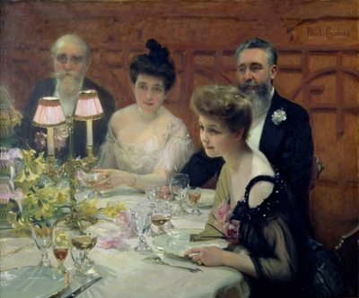 De hoek van de tafel, 1904 door Paul Emile Chabas